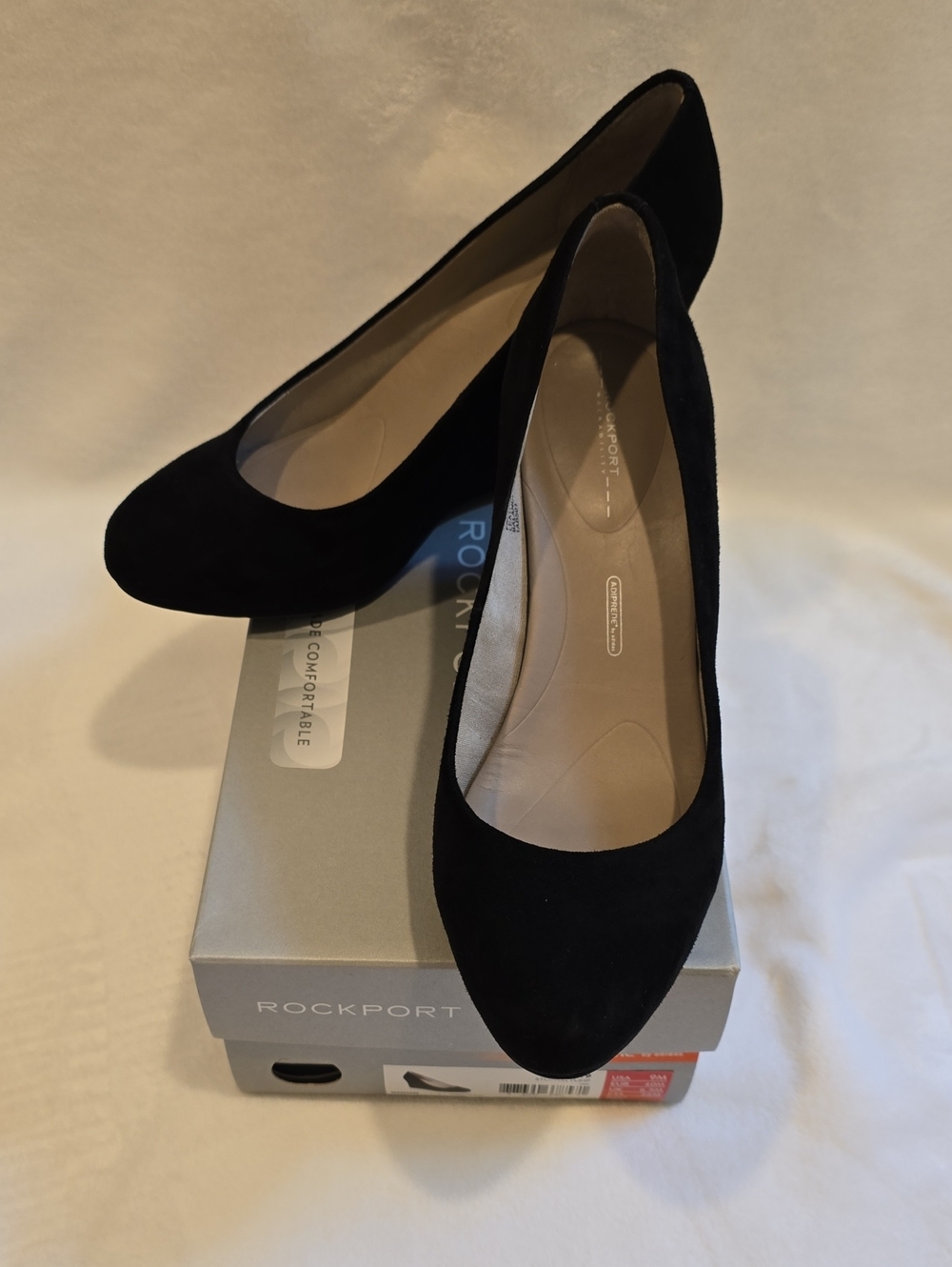 Rockport Adiprene By Adidas Black Suede Wedge Pump